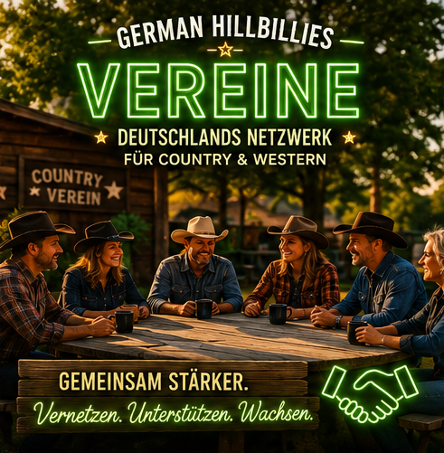 Verschiedene Country-Vereine posieren gemeinsam auf einem Event